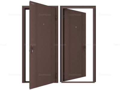 Дверь ЭКО 880x2050 стальная левая отделка с двух сторон Антик медь декоративный оттиск "симметрия", D-880-E/GS/GS/AM/L/N/a/sv - doorhan-ek.ru - Екатеринбург