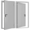 Дверь 780x2050 техническая одностворчатая левая цвет светло-серый RAL7035, DTG/780/2050/7035/L/N - doorhan-ek.ru - Екатеринбург