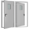 Дверь 780x2050 техническая одностворчатая остекленная левая цвет светло-серый RAL7035, DTO/780/2050/7035/L/N - doorhan-ek.ru - Екатеринбург